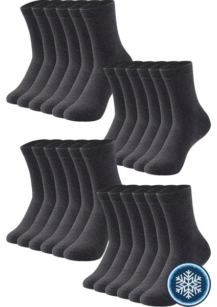 24'lü Erkek Pamuklu Içi Havlu Sıcak Tutan Kışlık Uzun Çorap