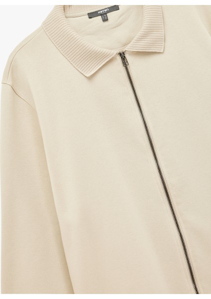 Regular Fit Uzun Kollu Şardonlu Fermuarlı Hırka modelleri