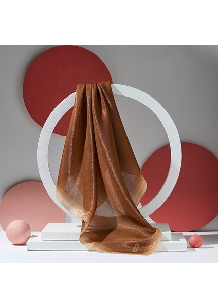 Çizgili Kehribar Eşarp