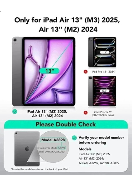 Apple iPad Air 13 M3 (2025) Rebound Magnetic Aydınlatmalı 360 Manyetik Klavyeli Kılıf A3268 A3269 fiyatları