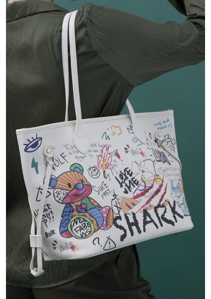 BYN2374 Beyaz Kadın Omuz Çantası fiyatları