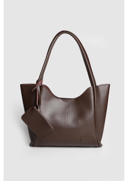 Lagraccio Paris Kadın Sane Bozuk Para Cüzdanlı Omuz Çantası Kahve modelleri