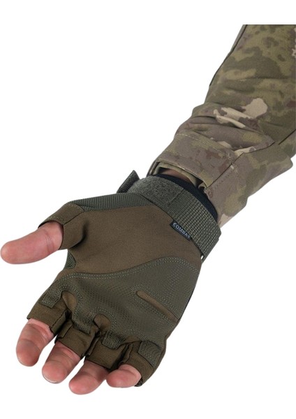 Tactical Outdoor Kesik Parmaksız Eldiven Asker Polis Dağcı Sporcu Bisikletçi Kemik Eldiveni