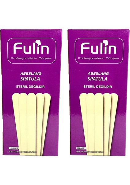 Ahşap Ağda Spatula 100'LÜ Paket, 2 Adet, Temiz ve Doğal Malzeme