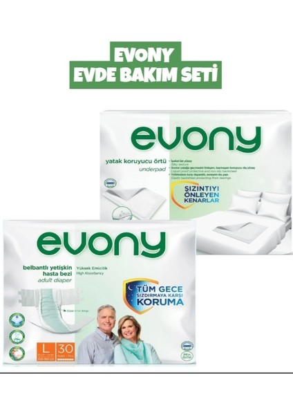 Yetişkin Bezi Large 30'lu & Hasta Altı Örtüsü 30'lu