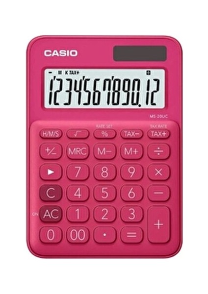 Masa Üstü Hesap Makinesi Koyu Pembe 12 Haneli MS-20UC Ekran Tipi LCD fiyatları