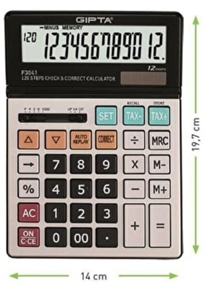 Hesap Makinesi 12 Haneli Masa Tipi F304100 LCD Ekranlı Kullanışlı Model fiyatları