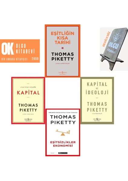 Eşitliğin Kısa Tarihi - Kapital - Kapital ve Ideoloji - / 4 Kitap Set (Telefon Tutucu Hediye) -Thomas Piketty