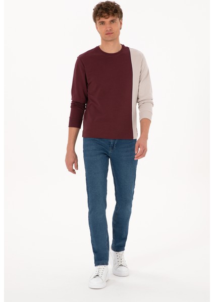 Erkek Plum Sweatshirt 50316316-VR177 fırsatları