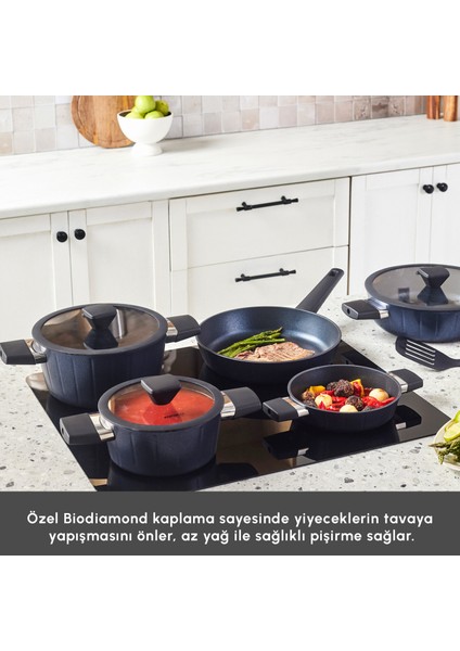 Biodiamond Regnum Indüksiyon Tabanlı 13 Parça Tencere Seti fırsatları