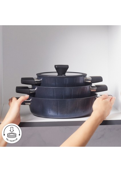 Biodiamond Regnum Indüksiyon Tabanlı 13 Parça Tencere Seti