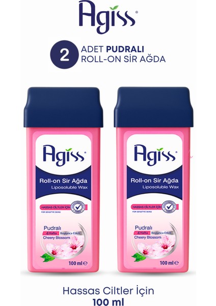 Hassas Ciltler Için Pudralı Sir Ağda, 2 Adet Güvenle Kullanın