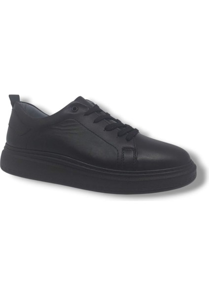 Serra 1453 Erkek Siyah Bağcıklı Hakiki Deri Kalın Taban Casual Ayakkabı fiyatları