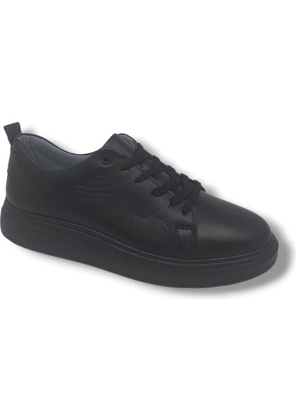 Serra 1453 Erkek Siyah Bağcıklı Hakiki Deri Kalın Taban Casual Ayakkabı fırsatları