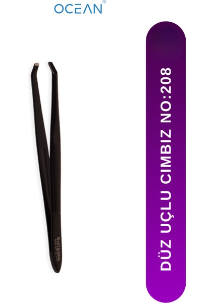 Düz Uçlu Siyah Cımbız NO:208, Hassas ve Güvenilir Temizlik Aracı