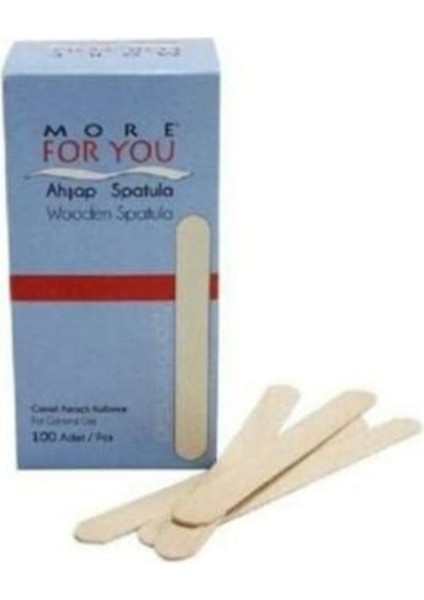 Doğal Ahşap Ağda Spatulası 100 Adet, Hijyenik ve Kullanışlı Ürün Seti