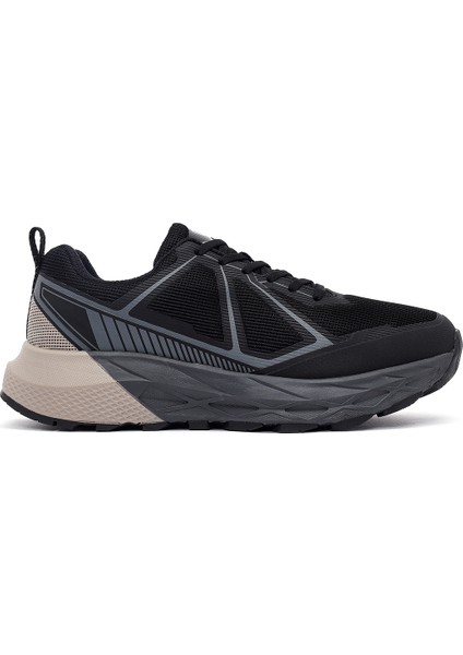 Dry Erkek Siyah Bağcıklı Kalın Tabanlı Kumaş Sneaker 25WFD690214