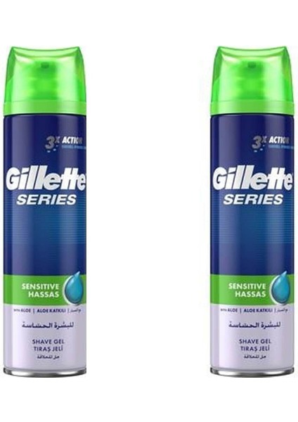 Hassas Ciltler Için Tıraş Jeli, 2'li Paket, Rahat ve Ferah Tıraş Deneyimi