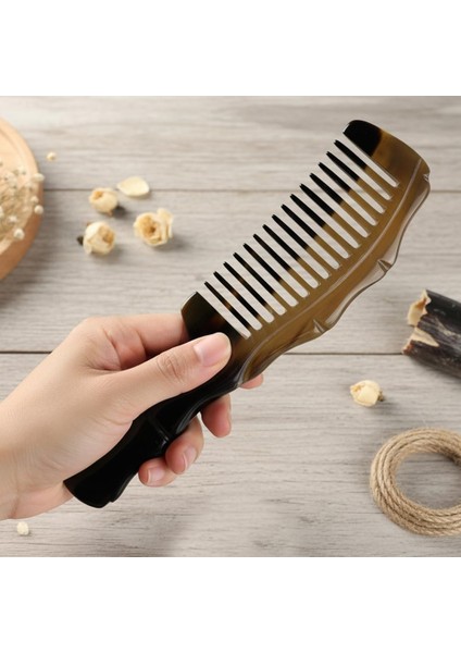 Doğal Boynuzdan El Yapımı Kemik Tarak Kıvırcık ve Dalgalı Saçlar Için KT-161 - 20 cm Kalın Gövde fiyatları
