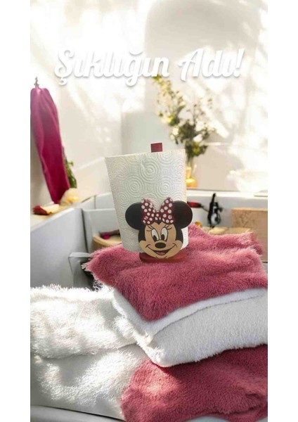 Ahşap Havluluk Kırmızı Minnie Mouse Desen fiyatları