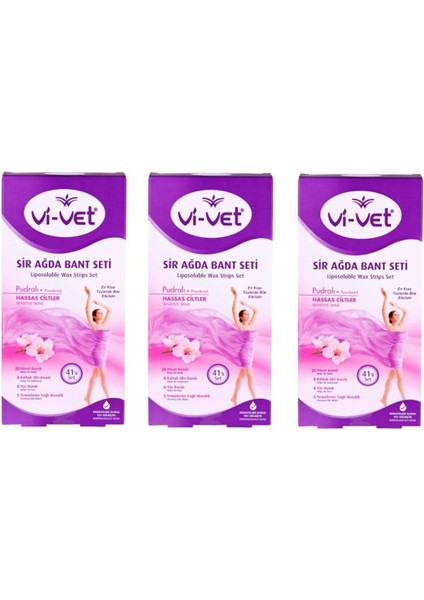 Hassas Ciltler Için Pudralı 41'li Agda Bant Seti, 3 Adet