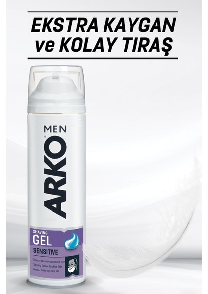 Hassas Ciltler Için Erkek Tıraş Jeli, 4X200ML, Nazik ve Ferahlatıcı Bakım Sağlar modelleri
