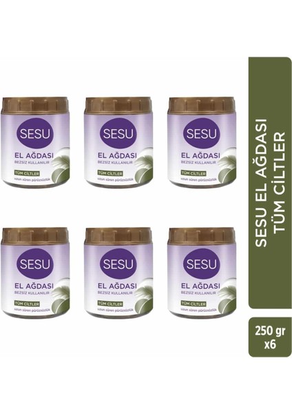 Tüm Ciltler Için El Ağdası 250 gr x 6 Adet, Rahat ve Etkili Temizlik Seti