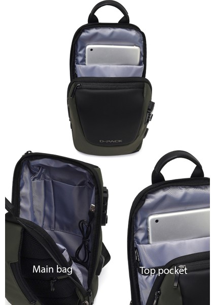 D-Pack Erkek Haki Teknolojik Sırt Çantası 23WBD30086F indirimleri
