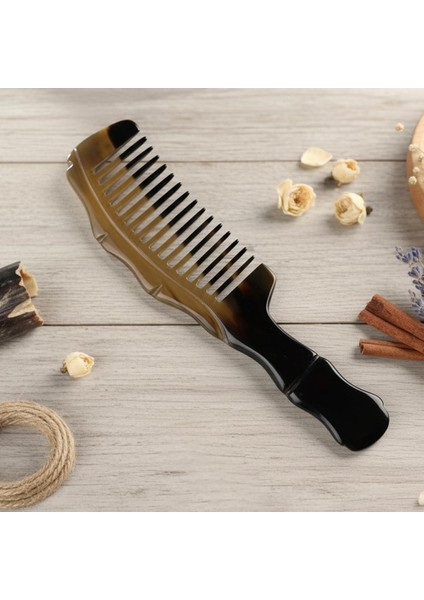 Doğal Boynuzdan El Yapımı Kemik Tarak Kıvırcık ve Dalgalı Saçlar Için KT-161 - 20 cm Kalın Gövde fırsatları