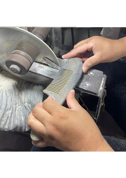 Doğal Boynuzdan El Yapımı Kemik Tarak Kıvırcık ve Dalgalı Saçlar Için KT-161 - 20 cm Kalın Gövde