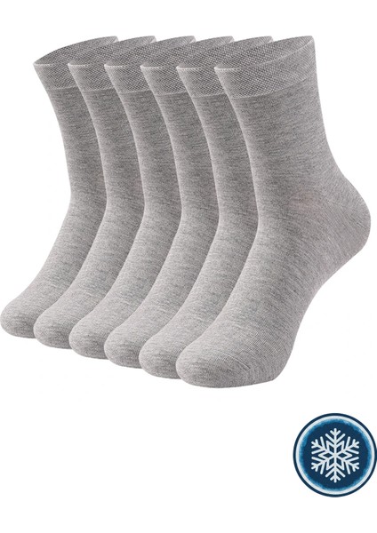 6’lı Erkek Pamuklu Içi Havlu Sıcak Tutan Kışlık Uzun Çorap