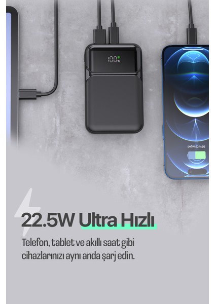 Gökshop Scorpion 10000 Mah LED Göstergeli 3in1 Kablolu Power Bank modelleri