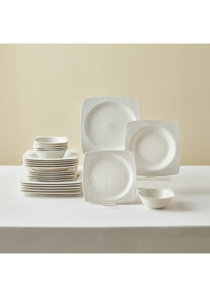 Square Bone Royal Lace 24 Parça 6 Kişilik Yemek Takımı