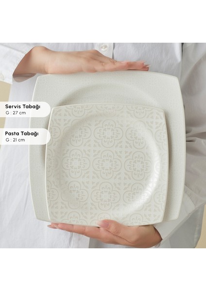 Square Bone Royal Lace 24 Parça 6 Kişilik Yemek Takımı indirimleri