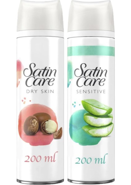 Kuru ve Hassas Ciltler Için Tıraş Jeli, 200ML, 2'li Paket