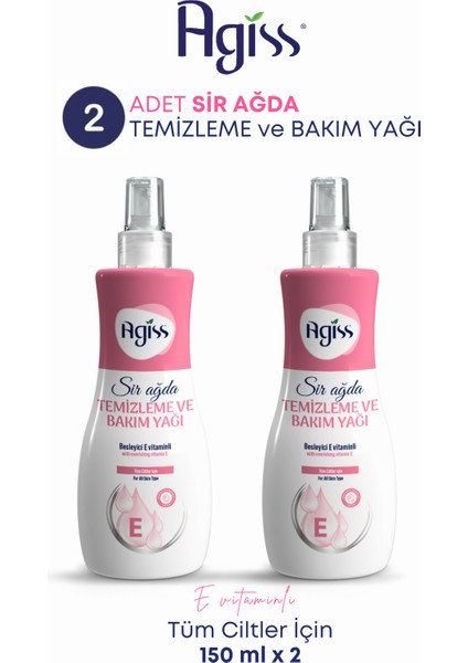 Cilt Temizleme ve Masaj Yağı, 150 Ml, 2 Adet, Doğal ve Ferahlatıcı Bakım