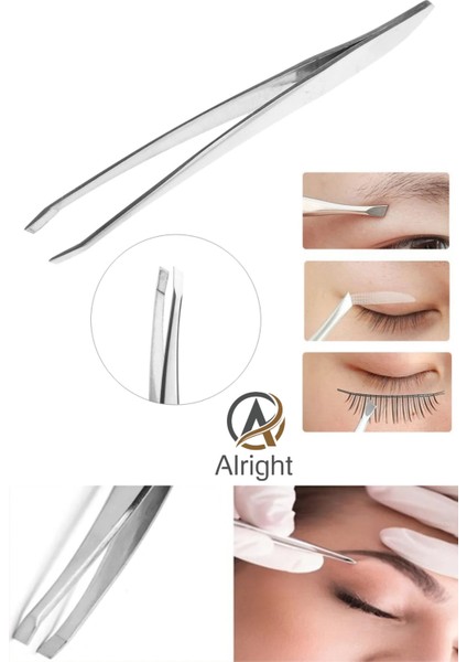 Kavisli Çelik Akustik Cımbız, Eğik Uç, Ince Tasarım, Kıl ve Tüy Alma