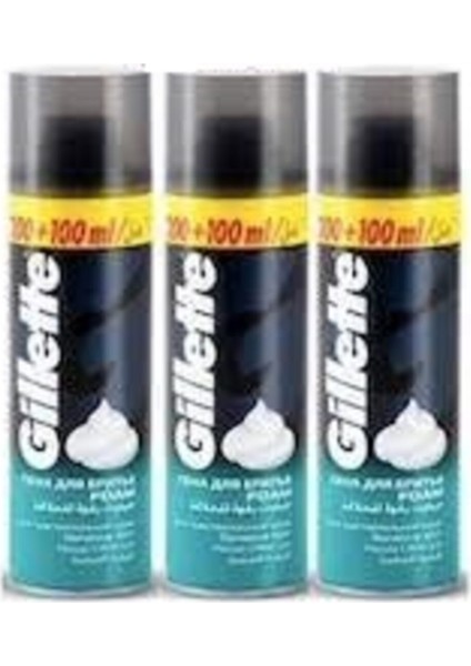 Yumuşak ve Ferahlatıcı Tıraş Köpüğü 300 ml x 3 Paket