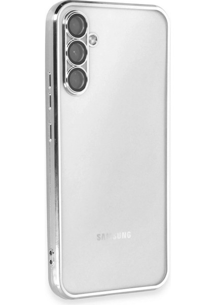 Samsung Galaxy A54 5g Kılıf Lensli Silikon - Gümüş