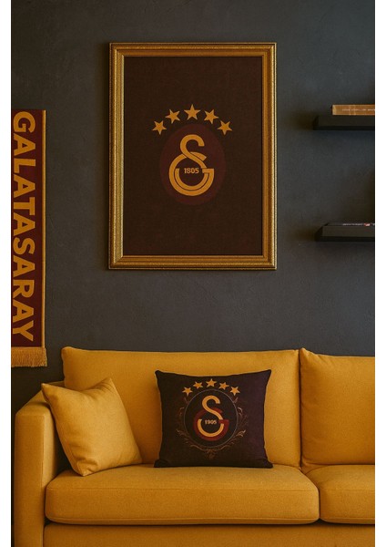 Galatasaray 1905 – Şampiyonluk Yıldızlı Duvar Tablosu (Çerçeveli)