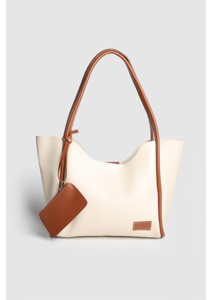 Lagraccio Paris Kadın Sane Bozuk Para Cüzdanlı Omuz Çantası Krem Taba modelleri