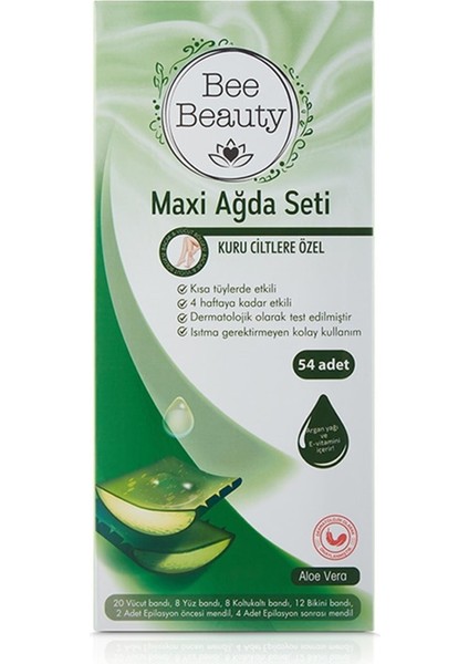 Aloe Vera Ağda Seti, 54 Parça, Pürüzsüzlük ve Doğallık Için Ideal
