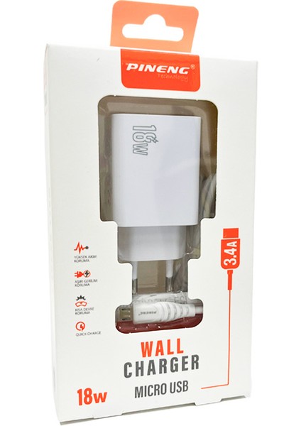 PN-506 3.4 Type-C Hızlı Şarj Aleti Seti