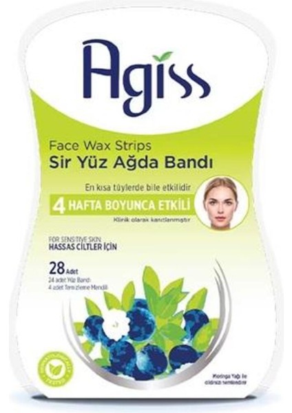 Hassas Ciltler Için 28'li Yüz Ağda Bandı, Kolay ve Etkili Temizlik Sağlar