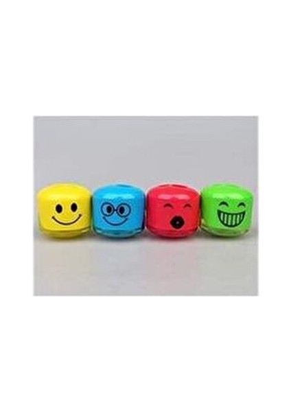 Kalemtraş Emoji Tasarımlı 2 Adet Ergonomik ve Dayanıklı Renkli Kalemtraş Seti modelleri