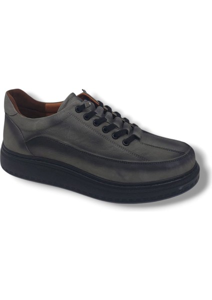 Modesa 265 Erkek Gri Crazy Deri Lastik Bağcıklı Poli Taban ( Hafif ) Ayakkabı fiyatları