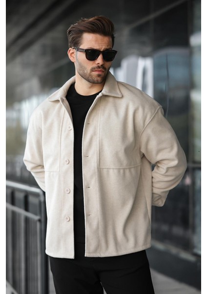Bej Kaşe Gömlek Ceket E6765