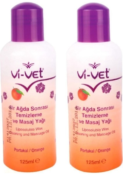 Portakal Aromalı Ağda Temizleme ve Masaj Yağı 125ML 2'li Paket