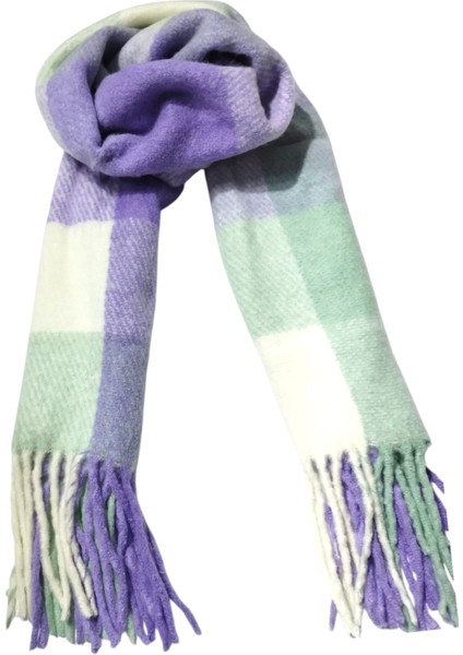 Mor Yeşil Ekru Çok Renkli Yumoş ATKI(180*45) modelleri