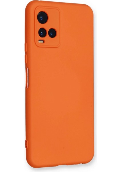 Vivo Y21S Kılıf Nano Içi Kadife Silikon - Turuncu modelleri